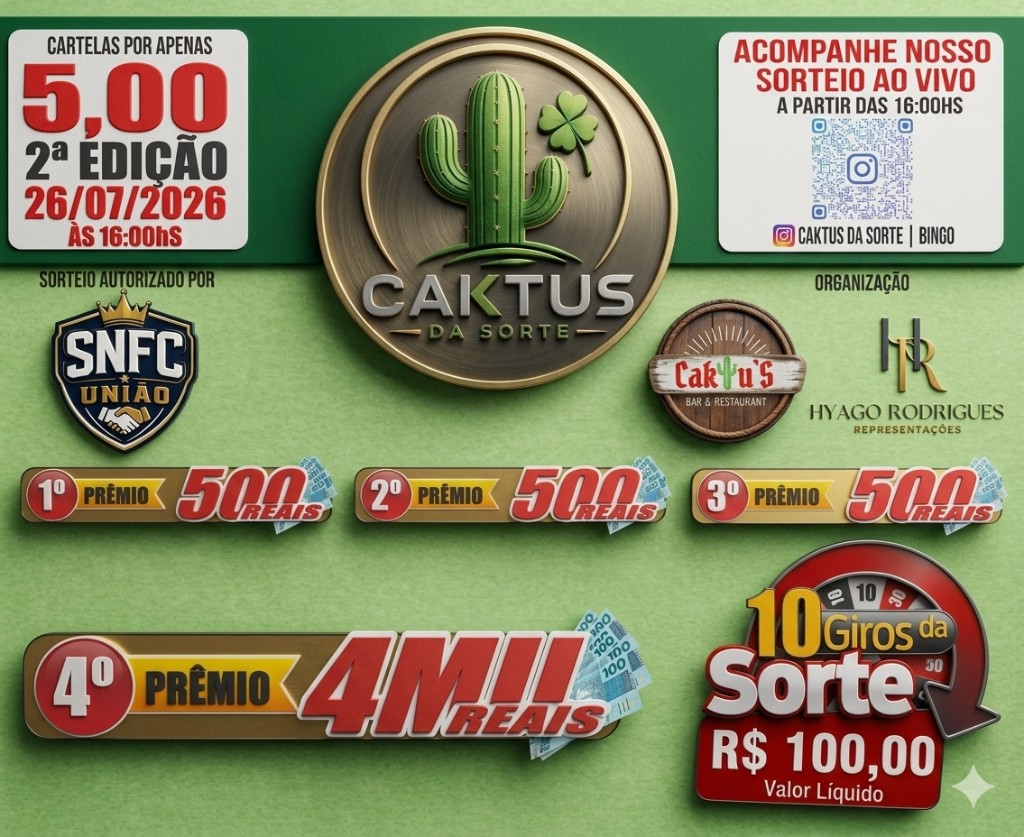 Premiação 26/07/2026 - 2ª Edição